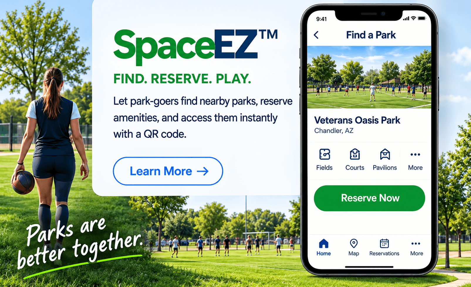 SpaceEZ — Find. Reserve. Play.